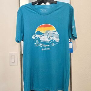 Columbia T Shirt Mens M Teal Off Road